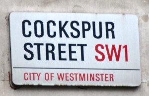 Cockspur Street sign