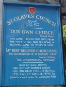 St Olave's plaque