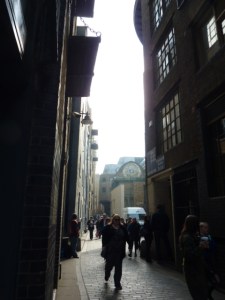 Clink Street and rose window