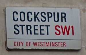 Cockspur Street sign