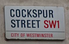 Cockspur Street sign